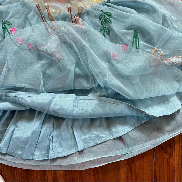 Mini Boden Blue Deer Frost Tulle Sequin Skirt Size 9-10 Y - Picture 4 of 6